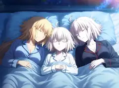 パジャマ姿で気持ちよさそう寝るジャンヌ
