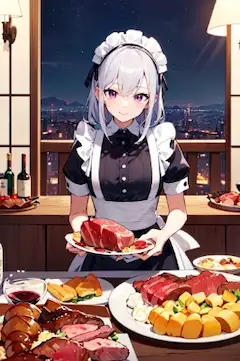 給仕のメイドさん