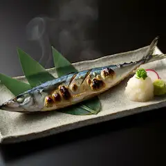 青い光沢と湯気