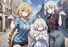みんなに投げキッスしてくれるジャンヌ3人組😘