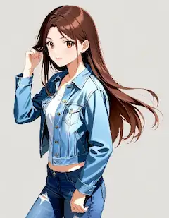 デニムガールの風薫る街角