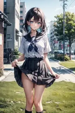 どうです？ 私の制服姿