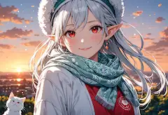 夕陽に輝くエルフの約束