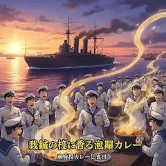 戦艦の甲板に漂うカレーの香り