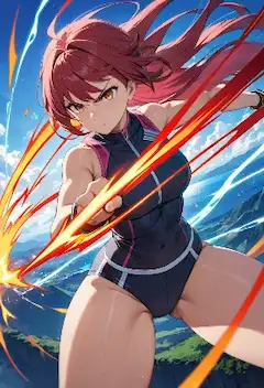 紅き閃光、空を裂く一撃
