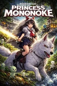 A poster for a modern-day Princess Mononoke.