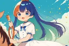 青髪の少女と鈴の秋風冒険