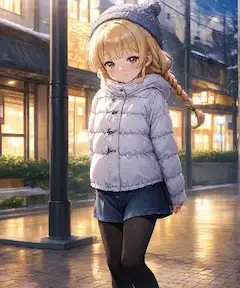 ダウンジャケットで暖まろう