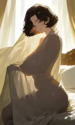 シーツ越しのシルエット