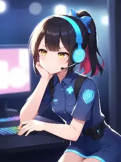 深夜の通信室