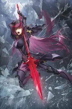 ゲイボルグでガラスを粉砕するカッコいいスカサハ師匠！