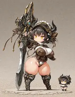 角娘の巨剣戦士
