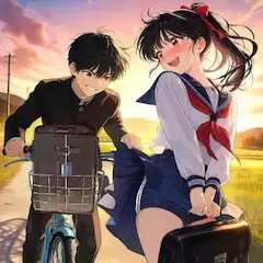 スカートめくりと手提げ学生鞄