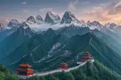 桃源郷の山