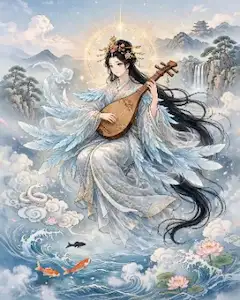光の天女が奏でる幻想の海