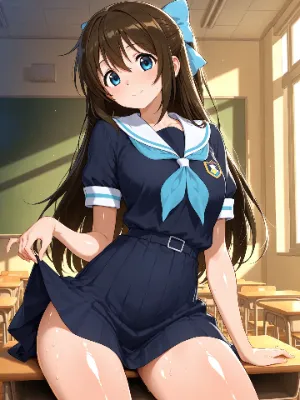 桜坂しずく　セーラー服