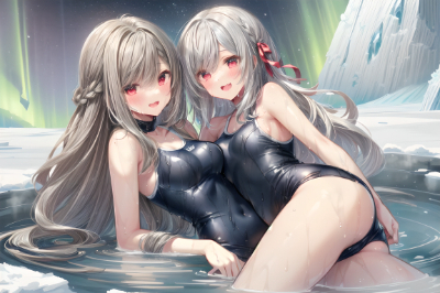 暑いしスク水