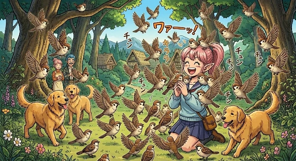 スズメまみれエル子ちゃん