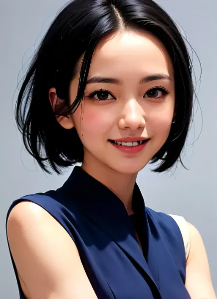 新浜メチス_紺色・ノースリーブ
