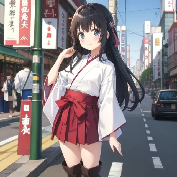 大正というか巫女さんみたいに……