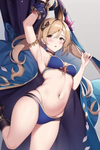 性癖に従ってジータちゃんのへそを拝めるイラストを生成してみた