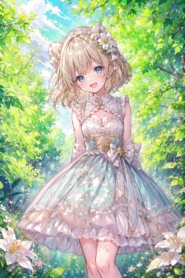 蒼い爽やか系ドレス