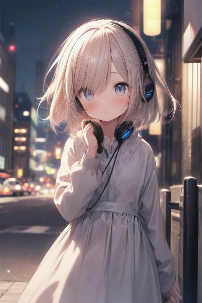 ヘッドフォン女子