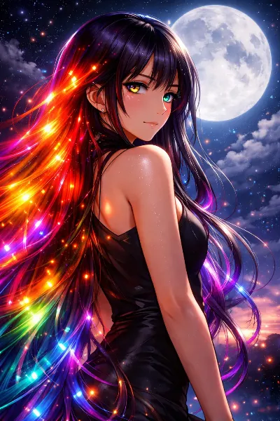 虹髪の少女と満月の約束