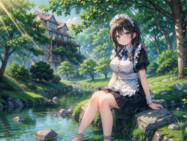 せせらぎのメイドさん