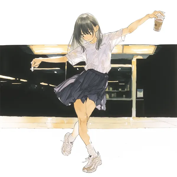 夜のコンビニ