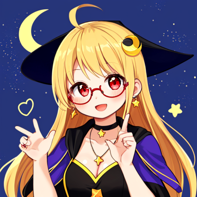 創作キャラ　図書野魔法子（アイコンver）