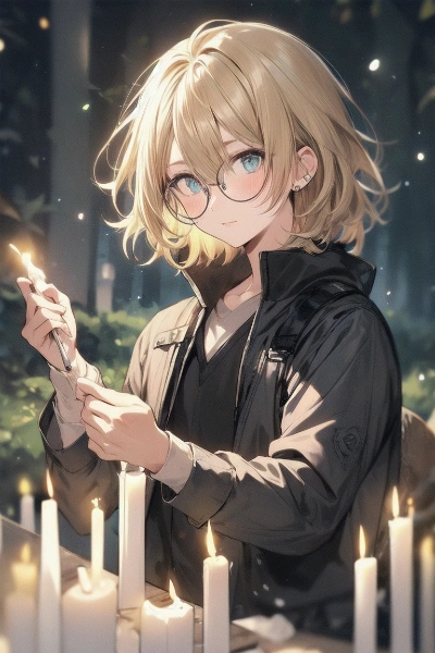 お題…『金髪』な画家のお兄さん、丁亥(ひのとい)さん(o^^o)