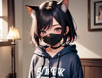 マスクの女の子