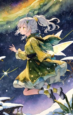夜空に舞う妖精