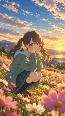 夕暮れに、ひと休み。