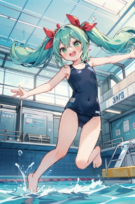 プールだ！スク水だ！初音ミクだ！