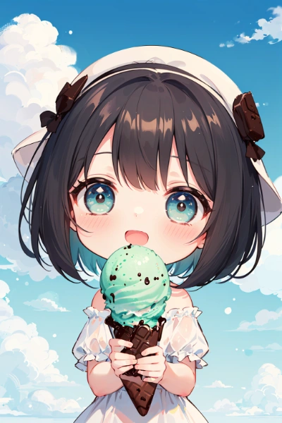 チョコミントアイス♪（各キャラ）