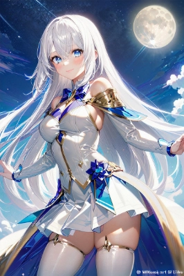 月と少女
