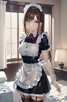 朝のメイドさん