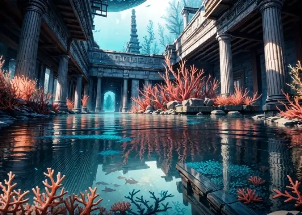 地上に現れた海底都市