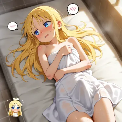 タオルに包まれたクリムヴェール