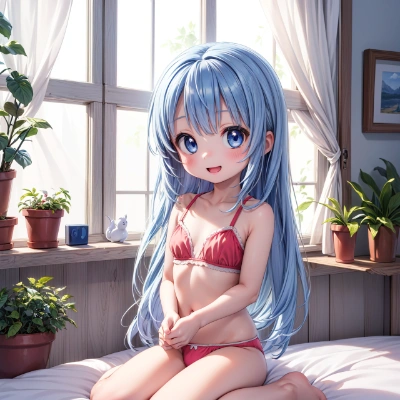 青髪な娘の下着