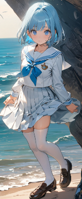 青髪さんと漂流物