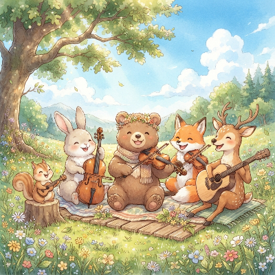 動物達の演奏会♡