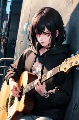 ギターと少女