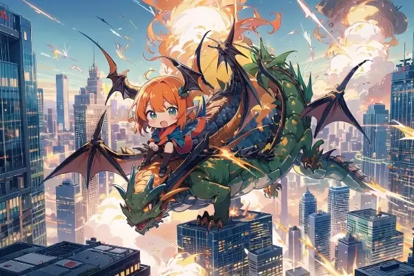 giant chibi dragon