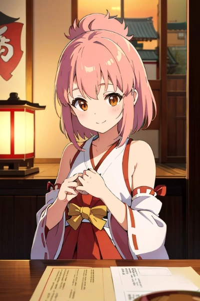 ギルド受付嬢(巫女服バージョン)