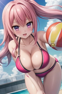ボールを投げてる女の子３