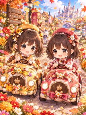 花咲くおとぎの国のドライブ