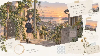 夕暮れの坂道で、明日を待つ